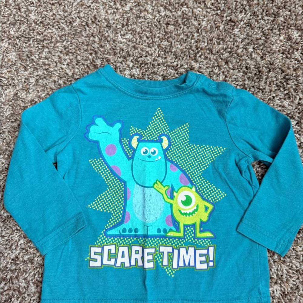 Disney Teal Monsters 'Scare Time!' Long Sleeve Tee